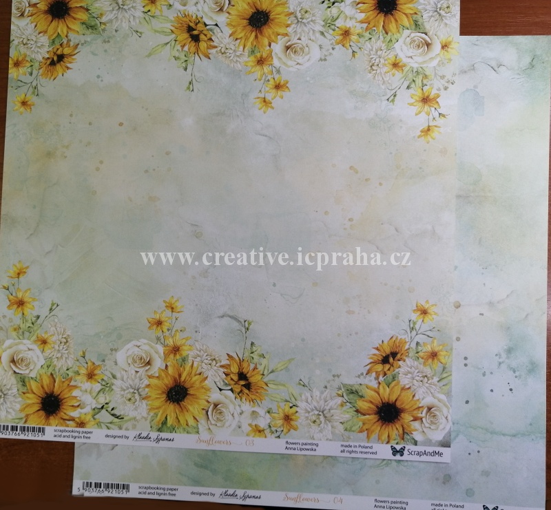 ScrapAndMe Sunflowers 03/04 30.5x30.5cm 250g/m2